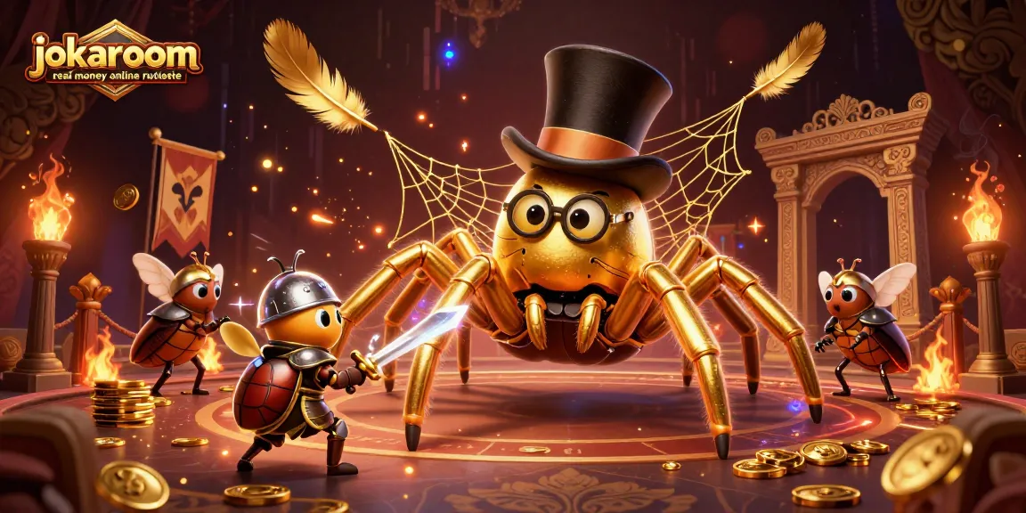 Engage with jokaroom real money online roulette in an ultra-detailed 3D casino scene filled with excitement and energy.